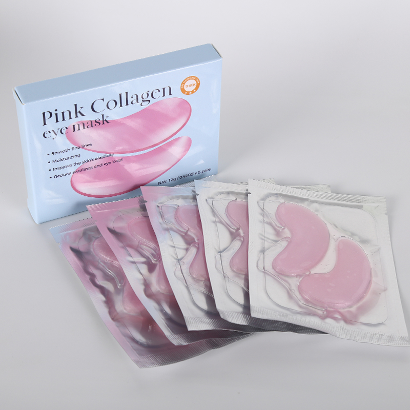 Pink Crescent Crystal Eye Patches - 10
