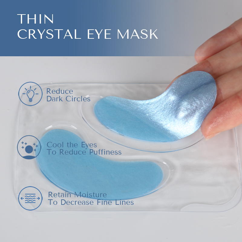 Thin Blue & Green Crystal Eye Patches - 5