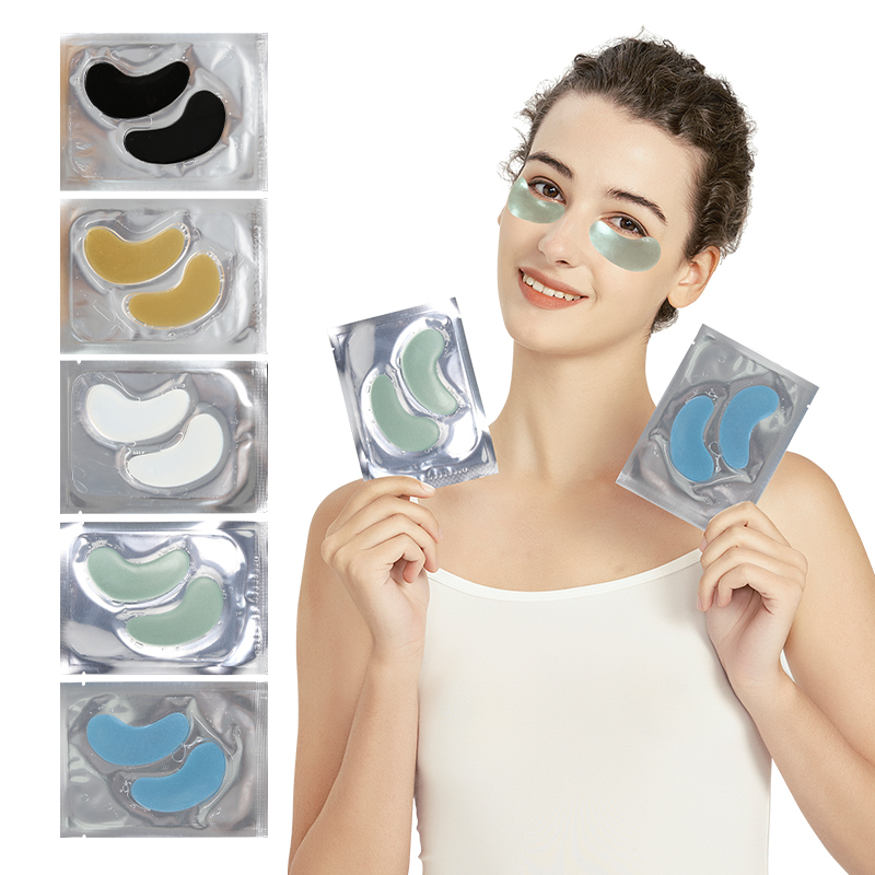 Thin Blue & Green Crystal Eye Patches - 6