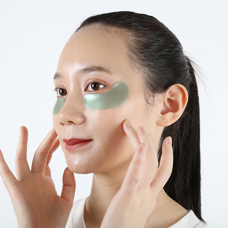 Thin Blue & Green Crystal Eye Patches - 7